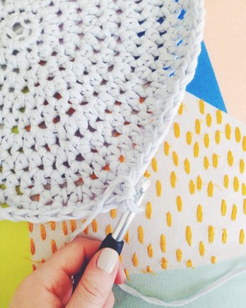 Stylish Crochet Pouf #2