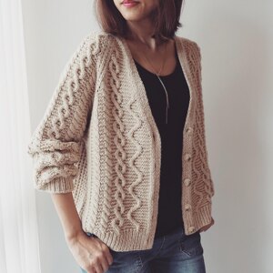 Cosy cardigan knitting patterns collection by LoveCrafts