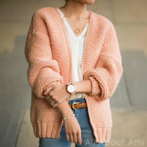 Bubble Stitch Cardigan - Free Knitting Pattern For Women in