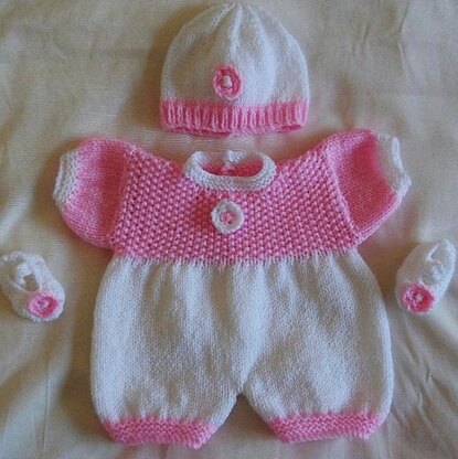 Springtime romper set for doll or tiny baby