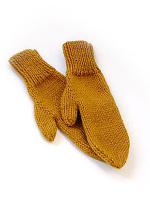 2-needle mittens in Lion Brand Wool-Ease Chunky - 70746AD