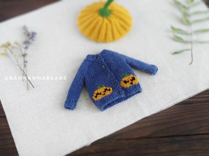 Halloween cardigan for Barbie, Blythe, Pullip, Holala