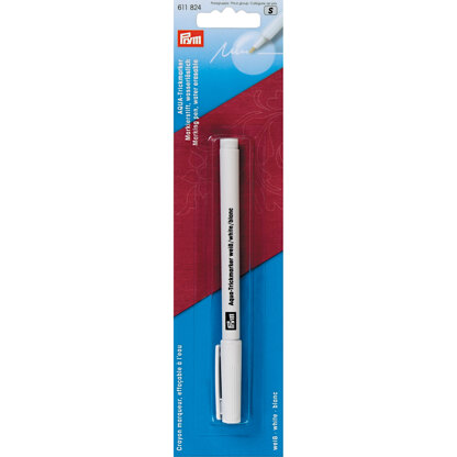 Prym Aqua Marking Pen Water Erasable White