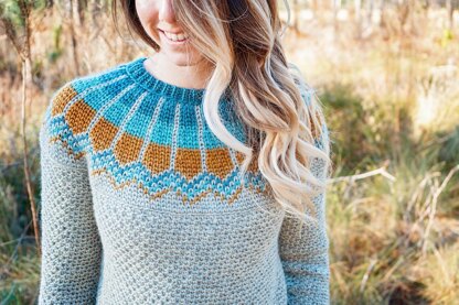 Traveler Fair Isle Crochet Jumper Crochet pattern by Briana K