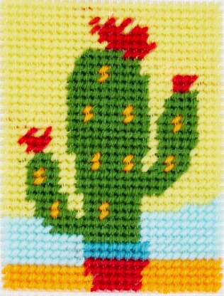 DMC Needlepoint Kit 'I Can Stitch!' - The Cactus - 13 x 18cm