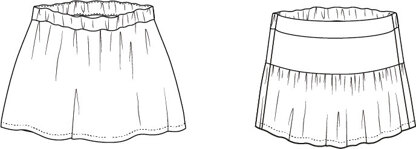 Poppy & Jazz Juniper Skirt  - Paper Pattern, Size 18 months - 6 years