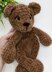 Crochet bear snuggler pattern, easy crochet baby lovey blanket pattern