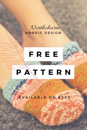 Knitted wool socks/feet warmers "Pippa"