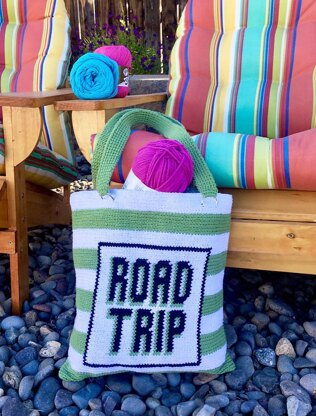 Road Trip Stripes Tote Bag