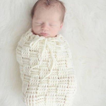 Basket Weave Cocoon, Swaddle Sack, and Bowl