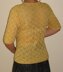 Elegant Mustard Lace V Neck Short Sleeve Top