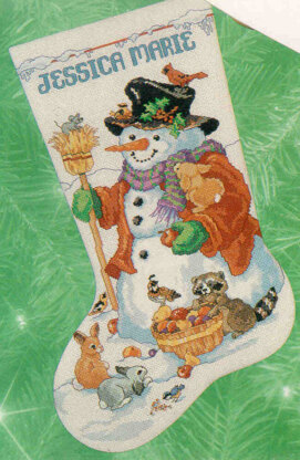 Snowman and Friends Stocking - PDF