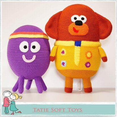 Funny Octopus Betty and Friendly dog Duggee Crochet Soft Toys Pattern Amigurumi