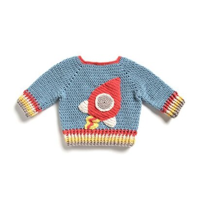 Crochet Rocket Sweater in Bernat Bundle Up - Downloadable PDF