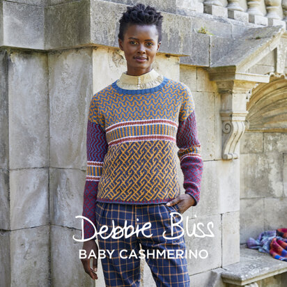 Elspeth - Jumper Knitting Pattern For Women in Debbie Bliss Baby Cashmerino by Debbie Bliss