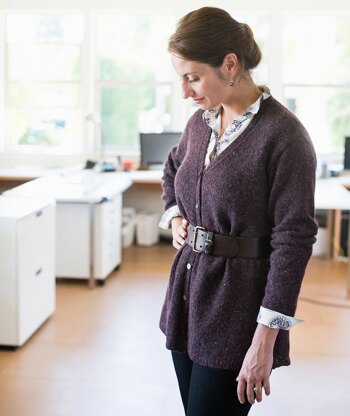 Churchmouse Studio Go-To Cardigan in Rowan Felted Tweed PDF