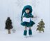 Knitted flat outfit Christmas Tree  for 8-9 inch dolls