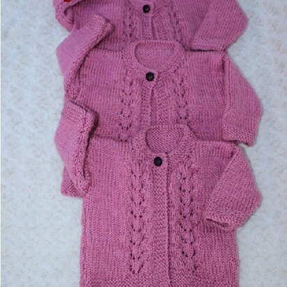 Knitting Pattern Childs Cardigan 3 Sizes UK & USA Terms #452