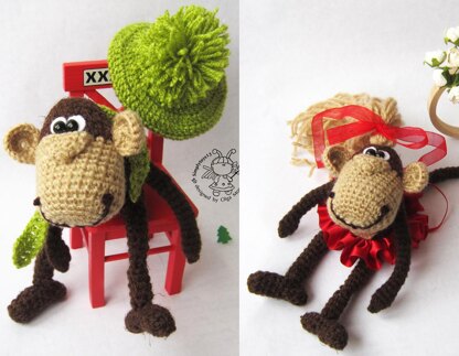 Keychain monkey (two in one)