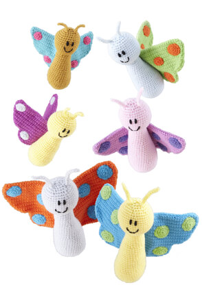 Crocheted Butterflies in King Cole Big Value DK 50g - 9160pdf - Downloadable PDF