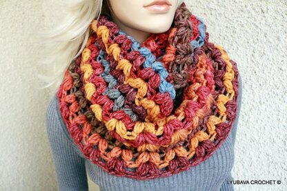 Puff Stitch Chunky Infinity Scarf Tutorial