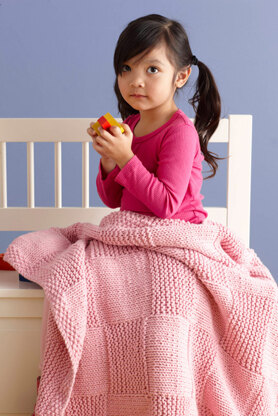 Princess Basketweave Throw in Lion Brand Baby's First - L0007