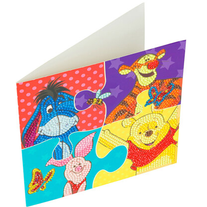 Crystal Art Winnie The Pooh Puzzle, 18x18cm Card Diamond Painting Kit