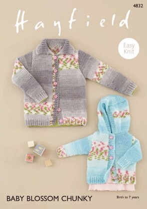 Cardigans in Hayfield Baby Blossom Chunky - 4832 - Downloadable PDF