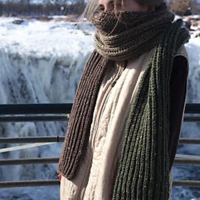 Giant Color Shift Brioche Scarf