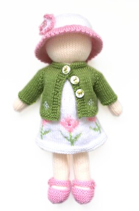 Dolls clothes outfit knitting pattern 19035