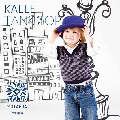 "Kalle Tank Top" - Top Knitting Pattern For Boys in MillaMia Naturally Soft Merino