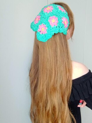 Crochet Lilly Flower Bandana Pattern