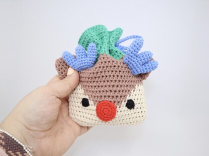 Reindeer Drawstring Treat Bag