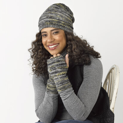 Ashton Hat and Mitts - Knitting Pattern for Women in Tahki Yarns Kaleidoscope