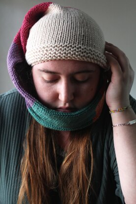 Knitted Beanie Scarf