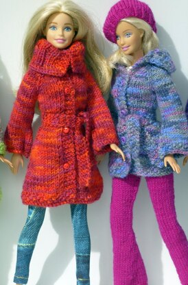 Strickjacke und Mütze für kleine Puppen