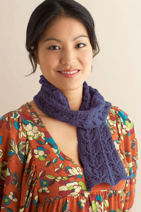 Tidewater Lace Scarf in Lion Brand Cotton-Ease - 90414AD