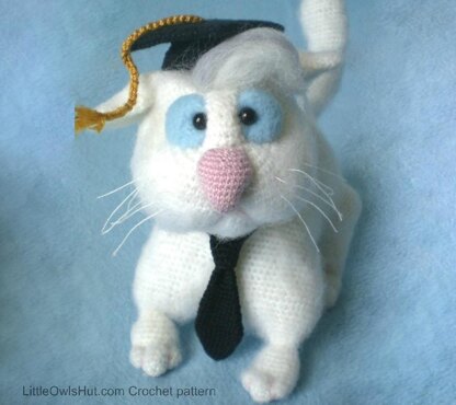 055 Clever Cat with hat and tie