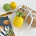 Pineapple crochet keychain pattern Amigurumi toy Bag charm Car mirror hanging decor