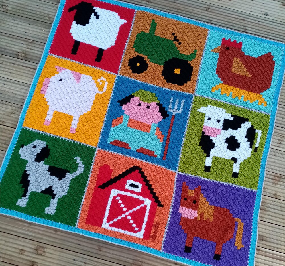 Farm animal hot sale blanket