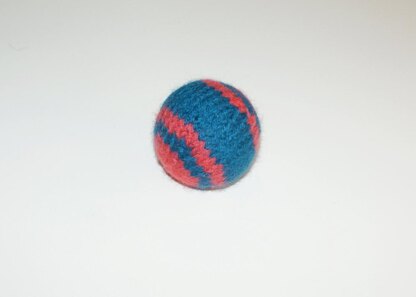 Pattern - Knit Striped Wool Felt Ball (2" and 3" diameter)