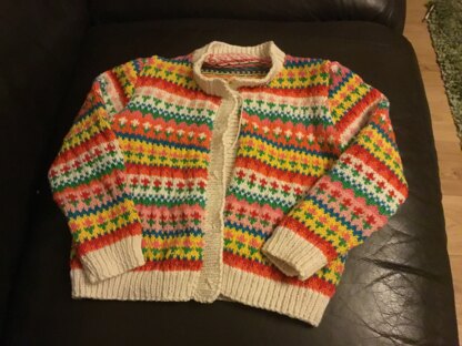 Baby DK. Fair Isle Cardigan