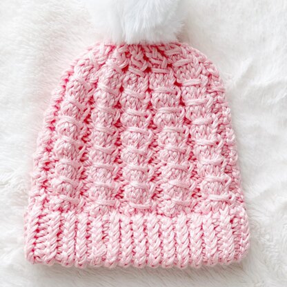 Mock Cable Baby Hat: Amilia Beanie