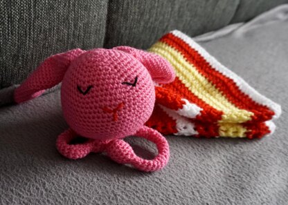 Cuddle Cloth Colorfull Striped Bunny!