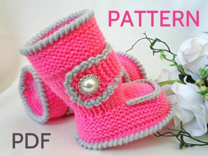 Knitting PATTERN Baby Boy Baby Booties Naveen