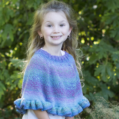 Sweet Pea Cape in Cascade 220 Superwash Wave - W682 - Downloadable PDF