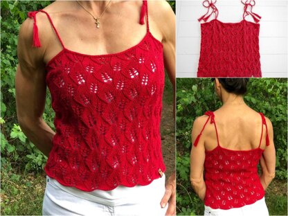 Strickanleitung - Leaves-Top - Sommertop in den Größen S - M - L - XL  - No.221