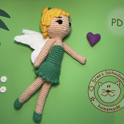 Green Fairy amigurumi doll