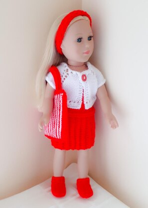 Red and White Bag for Doll