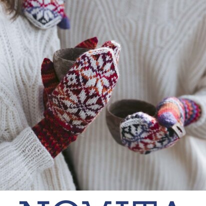 North Star Colourwork Mittens in Novita 7 Veljestä Polaris / 7 Veljestä Raita & 7 Veljestä - Downloadable PDF